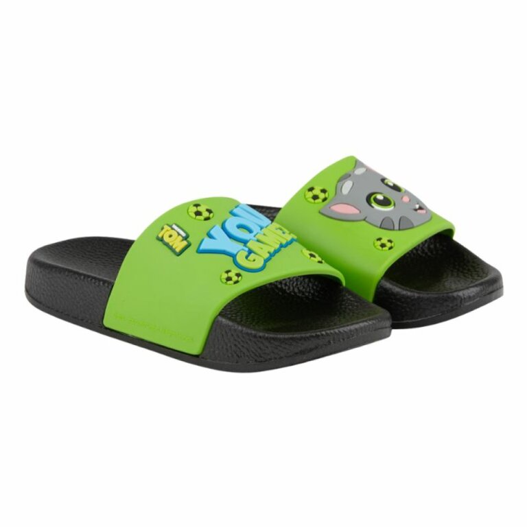 Шльопанці дитячі COQUI RUKI (6383 TT&F Black/Lime) чорний/зелений/салатовий