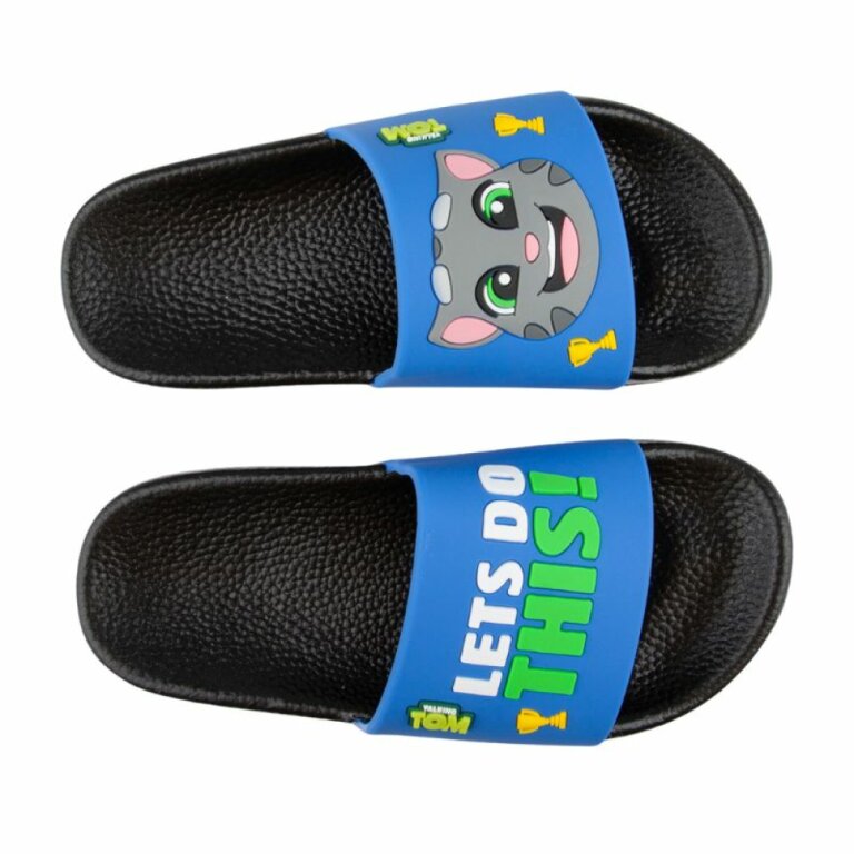 Шльопанці дитячі COQUI RUKI (6383 TT&F Black/Royal) чорний/блакитний