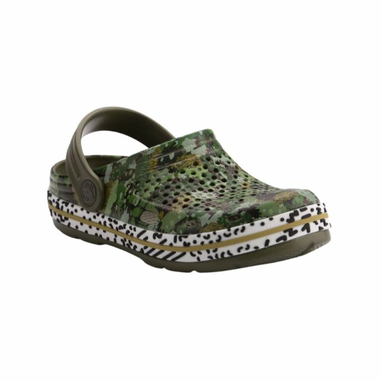 Сабо (крокси) дитячі COQUI LINDO (6423 Army green camo) зелений/хакі камуфляж