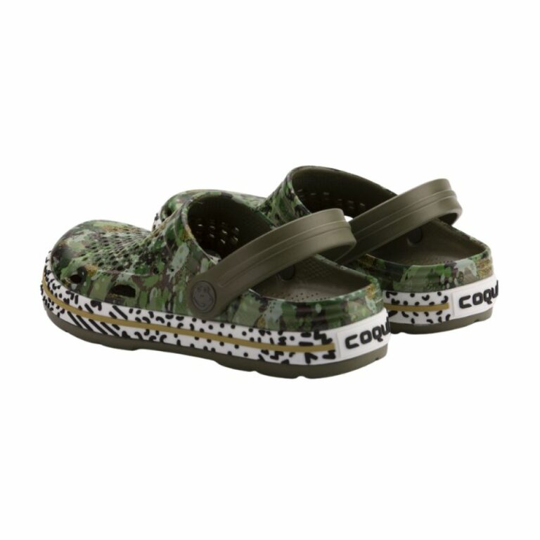 Сабо (крокси) дитячі COQUI LINDO (6423 Army green camo) зелений/хакі камуфляж