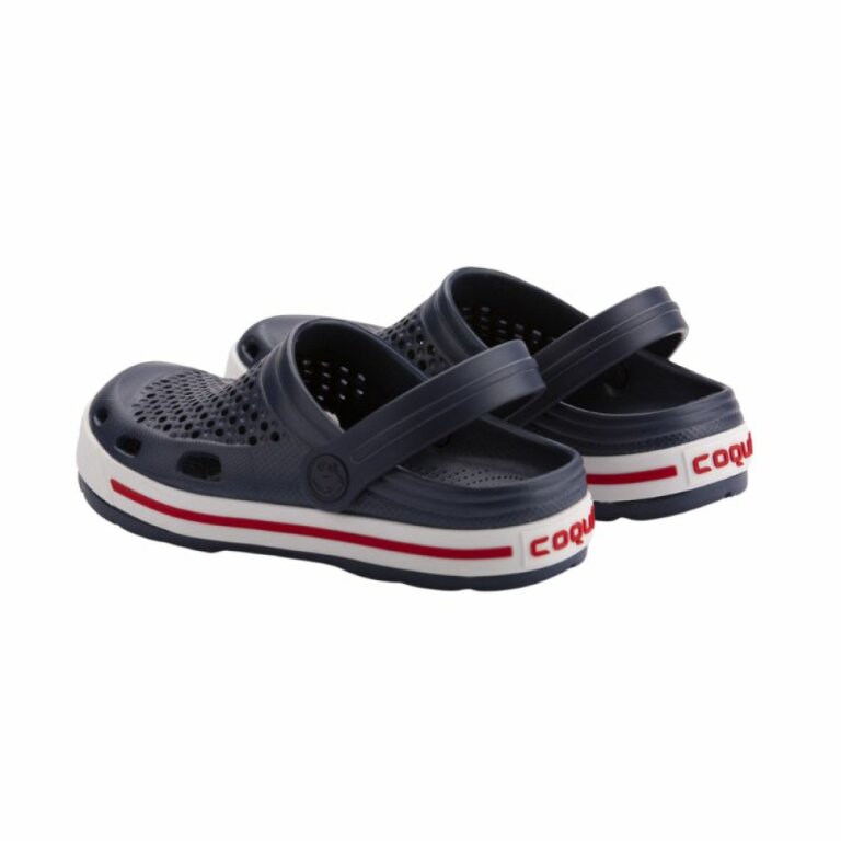Сабо (крокси) дитячі COQUI LINDO (6423 COQUI Navy/White) синій/білий