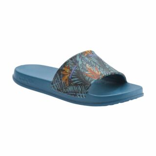 Шльопанці жіночі COQUI TORA (7082 Niagara blue tropical printed) темно-блакитний/принт