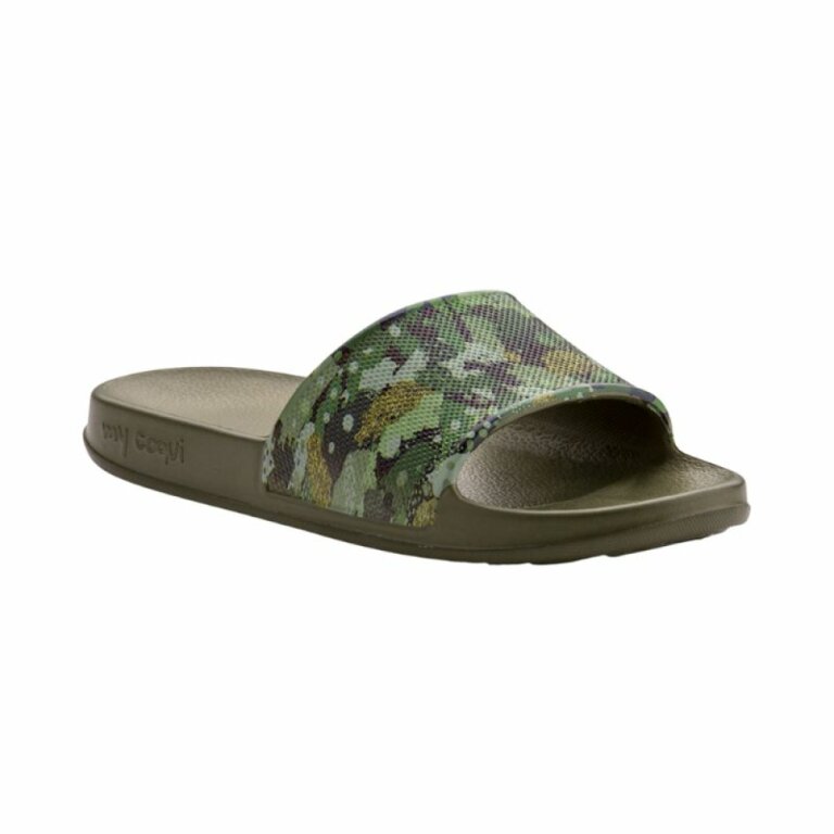 Шльопанці дитячі COQUI TORA (7083 Army green camo ) зелений/хакі/камуфляж