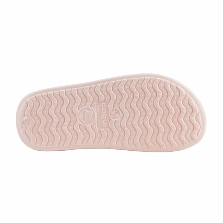 Шльопанці дитячі COQUI TORA (7083 Pale pink/Navy mouse) світло-рожевий з принтом