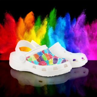 Сабо (крокси) дитячі COQUI (8101 White Draw me) (з фломастерами в комплекті) білий