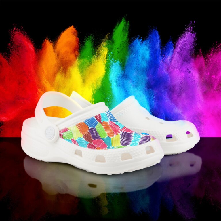 Сабо (крокси) дитячі COQUI (8101 White Draw me) (з фломастерами в комплекті) білий