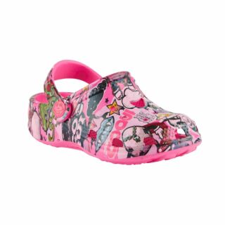 Сабо (крокси) дитячі COQUI (8114 PRINTED New rouge) рожевий/малиновий з принтом