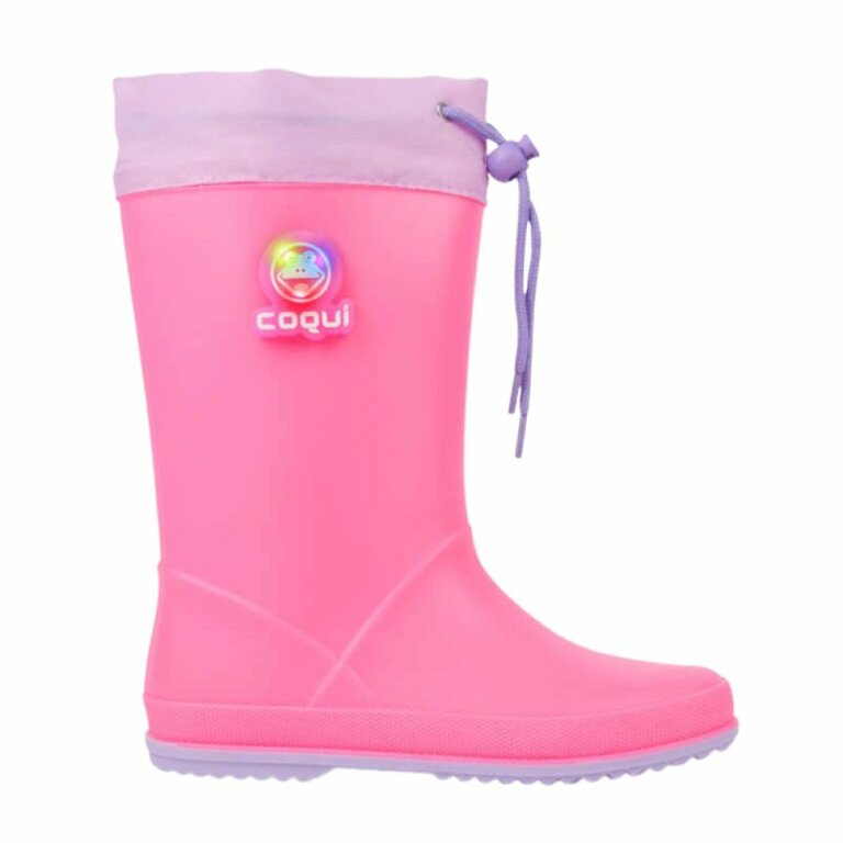 Дитячі гумові чоботи COQUI RAINY (8508 Lt. Fuchsia/Lt. Lila Flash) рожевий