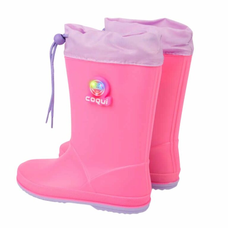 Дитячі гумові чоботи COQUI RAINY (8508 Lt. Fuchsia/Lt. Lila Flash) рожевий