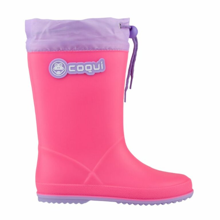 Дитячі гумові чоботи COQUI RAINY (8509 Lt. fuchsia/Lt. lila) рожевий