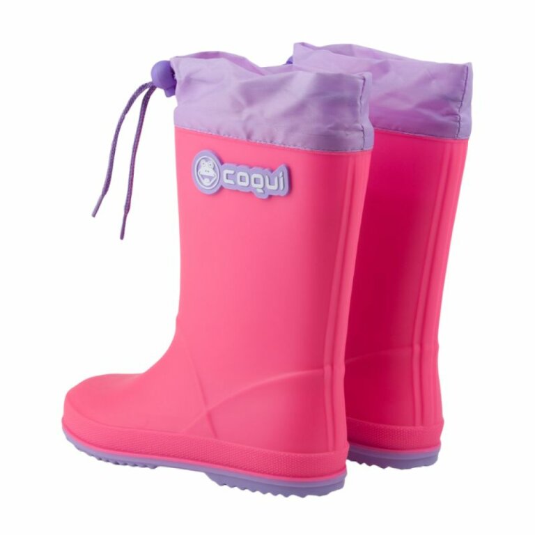 Дитячі гумові чоботи COQUI RAINY (8509 Lt. fuchsia/Lt. lila) рожевий
