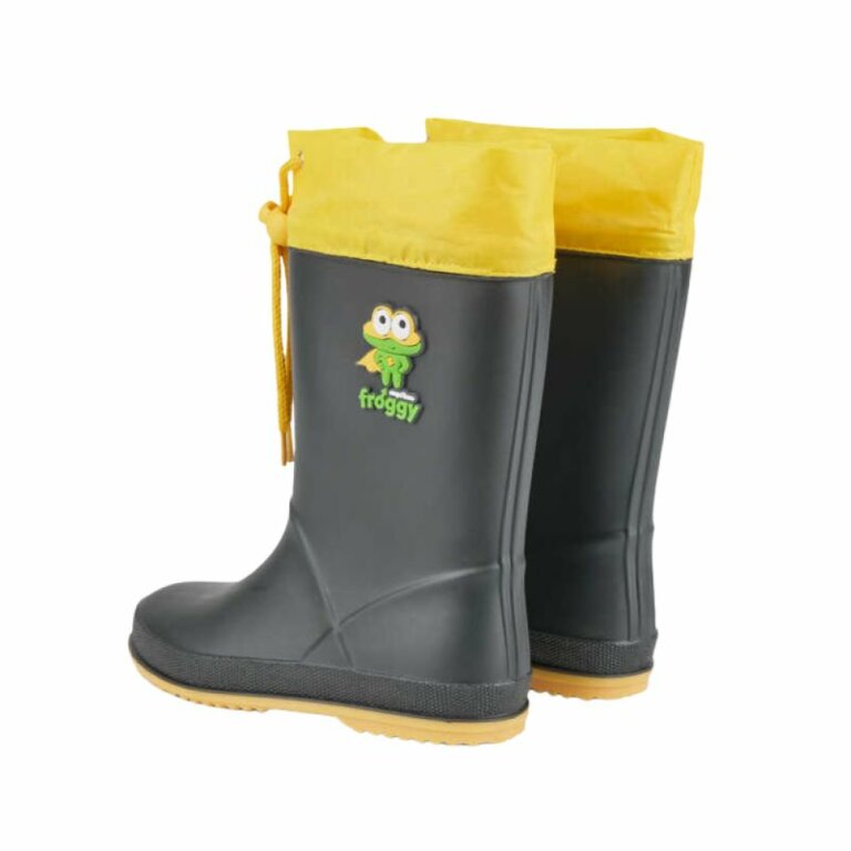 Дитячі гумові чоботи COQUI RAINY (8558 Antracit/Yellow) темно-сірий (З УТЕПЛЕННЯМ)
