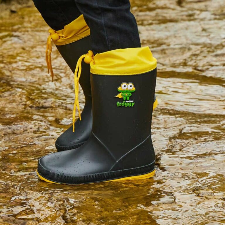 Дитячі гумові чоботи COQUI RAINY (8558 Antracit/Yellow) темно-сірий (З УТЕПЛЕННЯМ)