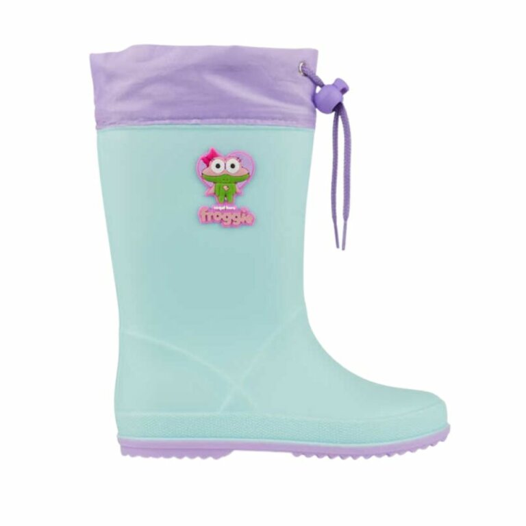 Дитячі гумові чоботи COQUI RAINY (8558 Lt. Mint/Lt. Lila) м'ятний/ментоловий (З УТЕПЛЕННЯМ)