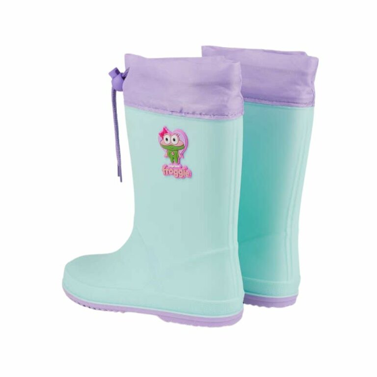 Дитячі гумові чоботи COQUI RAINY (8558 Lt. Mint/Lt. Lila) м'ятний/ментоловий (З УТЕПЛЕННЯМ)