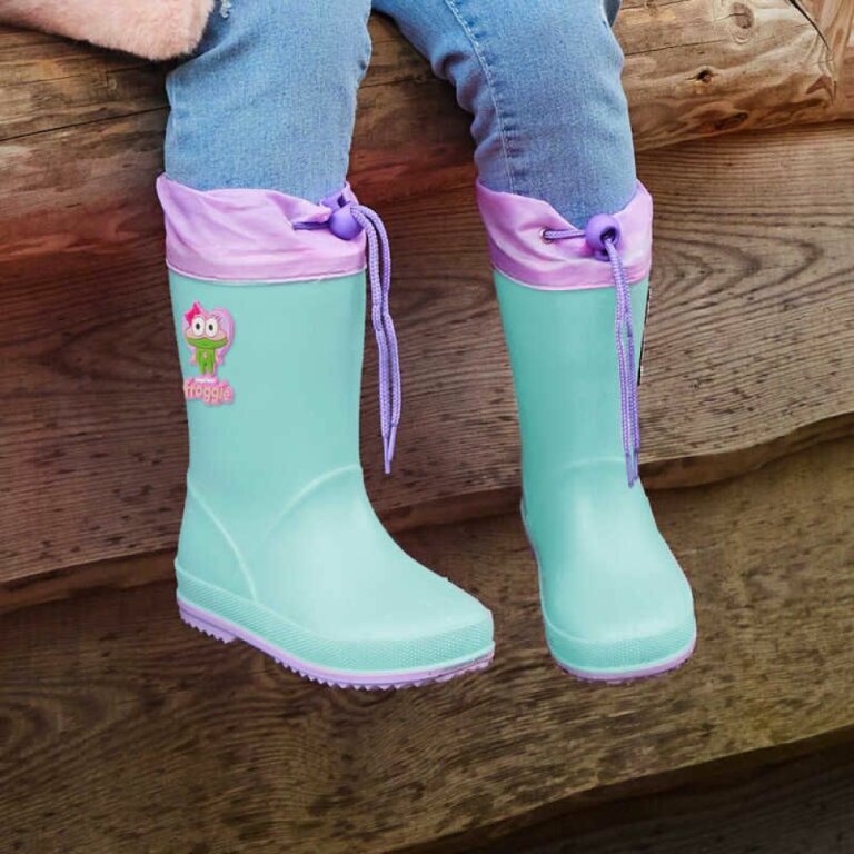 Дитячі гумові чоботи COQUI RAINY (8558 Lt. Mint/Lt. Lila) м'ятний/ментоловий (З УТЕПЛЕННЯМ)