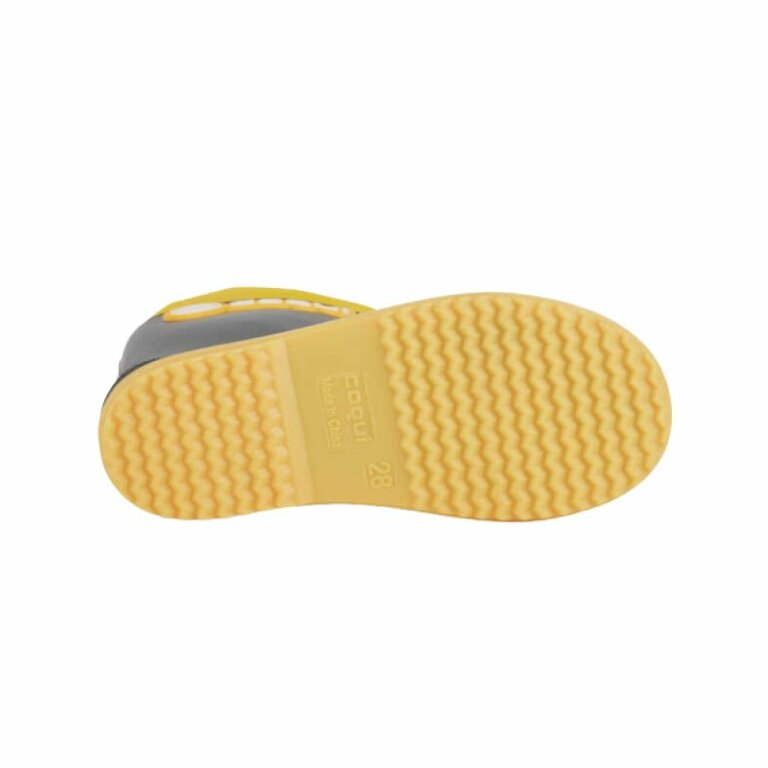 Дитячі гумові чоботи COQUI RAINY (8559 Antracit/Yellow) темно-сірий (З УТЕПЛЕННЯМ)