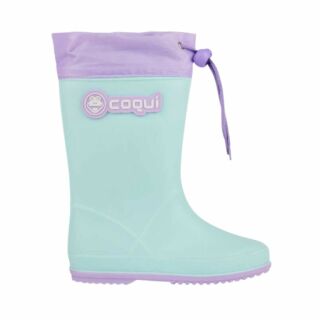 Дитячі гумові чоботи COQUI RAINY (8559 Lt. Mint/Lt. Lila) м'ятний/ментоловий (З УТЕПЛЕННЯМ)