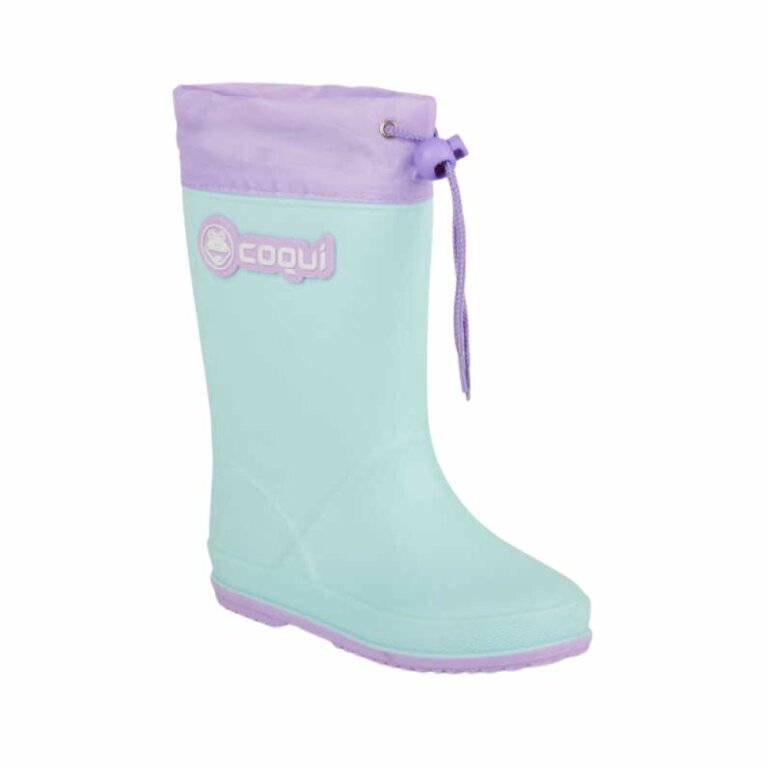 Дитячі гумові чоботи COQUI RAINY (8559 Lt. Mint/Lt. Lila) м'ятний/ментоловий (З УТЕПЛЕННЯМ)
