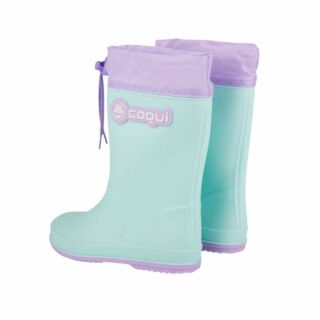 Дитячі гумові чоботи COQUI RAINY (8559 Lt. Mint/Lt. Lila) м'ятний/ментоловий (З УТЕПЛЕННЯМ)