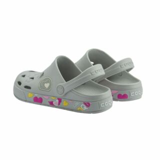 Сабо (крокси) дитячі COQUI FROGGY (8802 Khaki grey hearts) сірий
