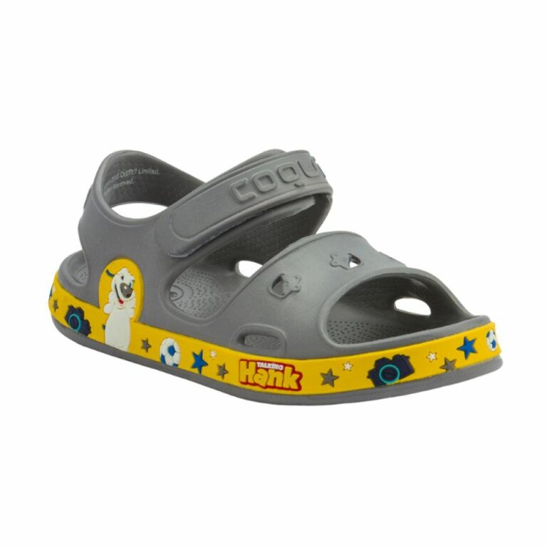 Босоніжки дитячі COQUI FOBEE Talking Tom and Friends (8851 Dk. grey/Yellow) сірий/жовтий