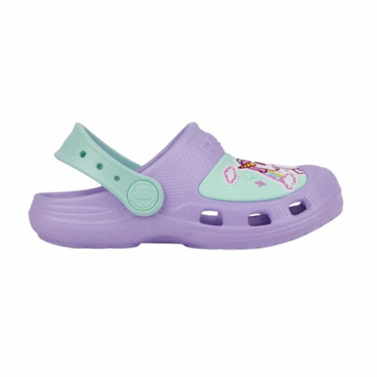 Сабо (крокси) дитячі COQUI MAXI (9382 Lt. Lila/Lt. Mint Unicorn) ліловий/м'ятний