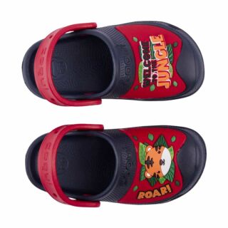 Сабо (крокси) дитячі COQUI MAXI (9382 Navy/New Red Jungle Wildness) синій/червоний