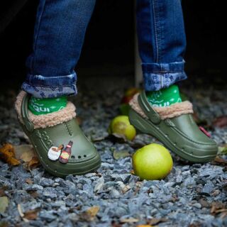 Утеплені cабо (крокси) COQUI дитячі HUSKY (9751 Army Green/Beige) зелений/хакі/бежевий