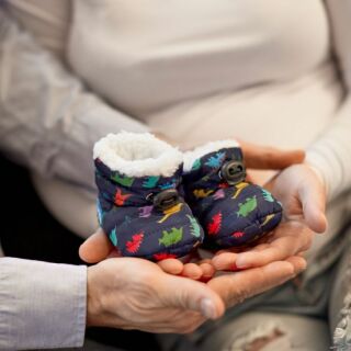 Домашні капці дитячі COQUI Baby Printed (Dino Dark Navy) синій/різнокольоровий