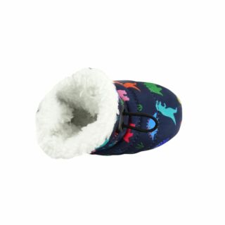 Домашні капці дитячі COQUI Baby Printed (Dino Dark Navy) синій/різнокольоровий