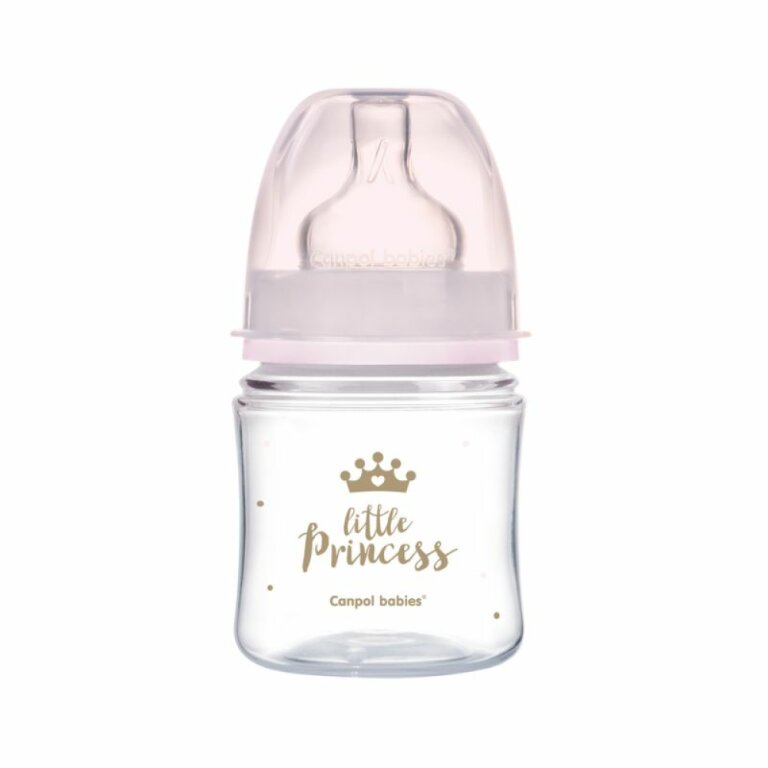 Пляшка антиколікова Canpol babies з широким отвором  PP Easystart Royal baby рожева 35/233 (120 мл)