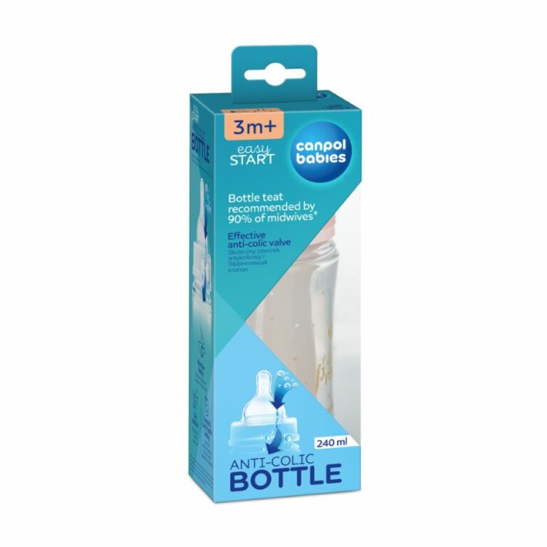 Бутылка антиколиковая Canpol babies с широким отверстием PP Easystart Royal baby розовая 35/234 (240 мл)