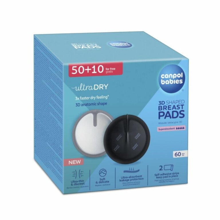 Лактаційні прокладки Canpol babies ультрапоглинаючі 3D 60 шт. - чорні 1/655