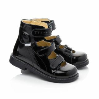 Туфли для девочек с высоким берцем WOOPY 10463 черные