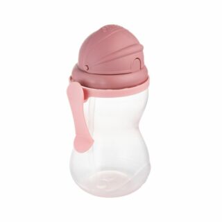 Пляшечка зі складною силіконовою трубочкою Canpol babies рожевий 370 мл (56/113_pin2)