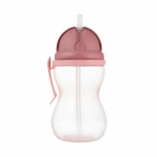 Пляшечка зі складною силіконовою трубочкою Canpol babies рожевий 370 мл (56/113_pin2)