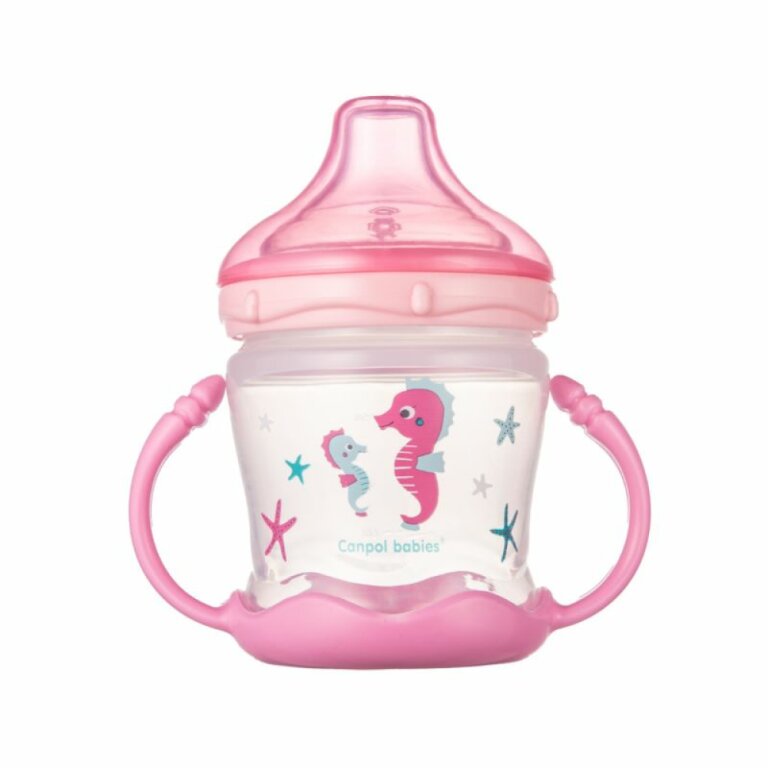 Кружка непроливайка Canpol babies - Sweet fun - 180 мл рожева 57/300_pin