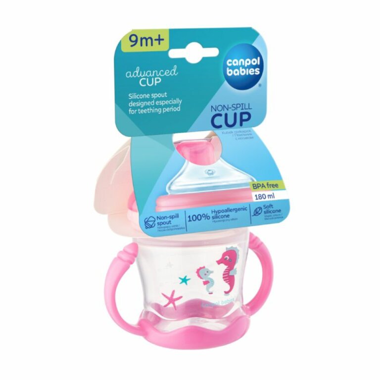 Кружка непроливайка Canpol babies - Sweet fun - 180 мл рожева 57/300_pin