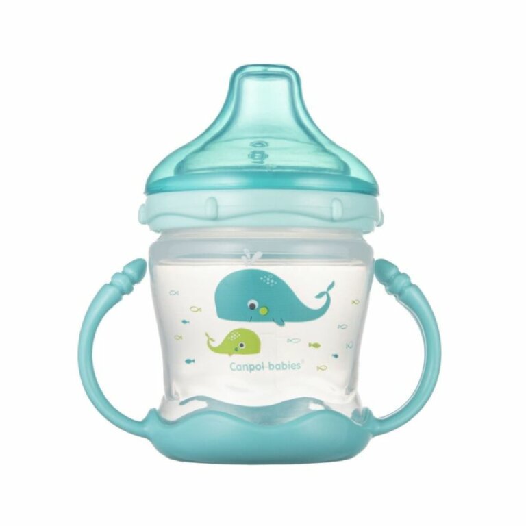 Кружка непроливайка Canpol babies - Sweet fun - 180 мл синя 57/300_blu