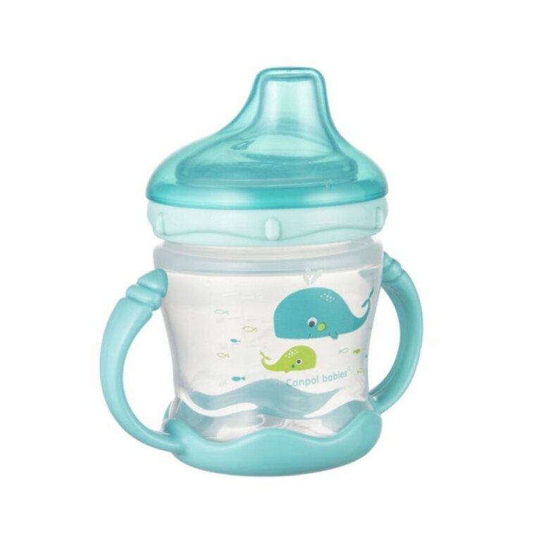 Кружка непроливайка Canpol babies - Sweet fun - 180 мл синя 57/300_blu