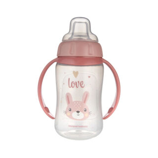 Кружка тренувальна Canpol babies з силіконовим носиком 320 мл Cute Animals - рожева 56/512_pin2