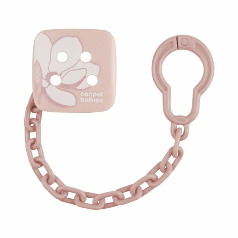 Ланцюжок до пустушки GOLD рожевий Canpol babies 2/440_pin