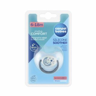 Пустушка силіконова анатомічна Canpol babies 6-18 м-ців Night dreams 22/501_new