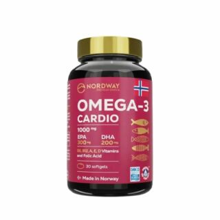 Дієтична добавка NORDWAY Cardio OMEGA-3 1000мг у м'яких капсулах №30