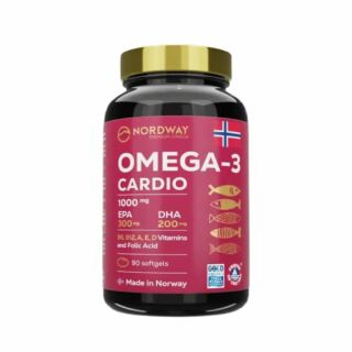 Дієтична добавка NORDWAY Cardio OMEGA-3 1000мг у м'яких капсулах №90