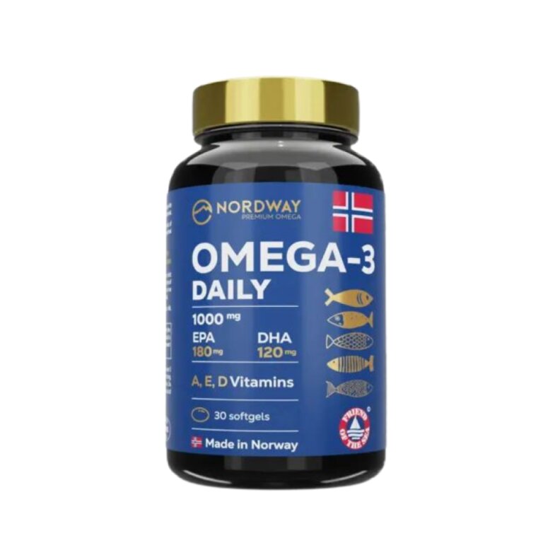 Дієтична добавка NORDWAY Daily OMEGA-3 1000мг у м'яких капсулах №30