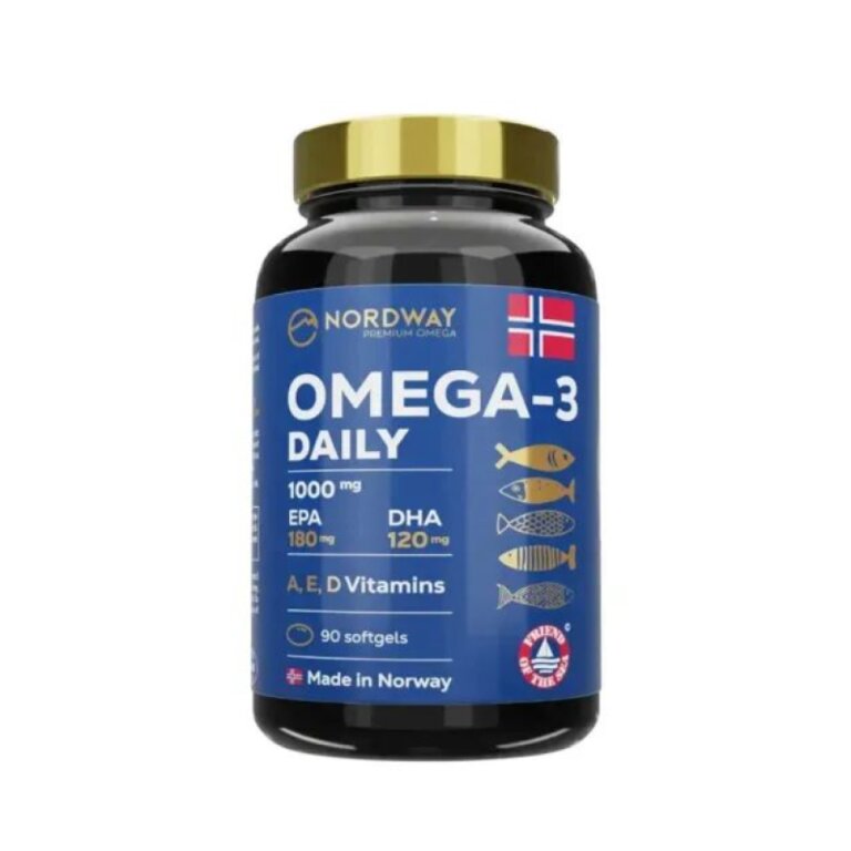 Дієтична добавка NORDWAY Daily OMEGA-3 1000мг у м'яких капсулах №90