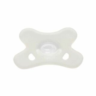 Пустушка силіконова симетрична Canpol babies 100% силікон 0-6 міс 1 шт. - біла 24/001_whi
