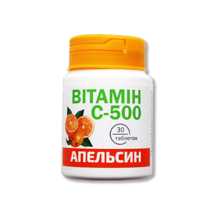Дієтична добавка ВІТАМІН С-500 зі смаком апельсин № 30